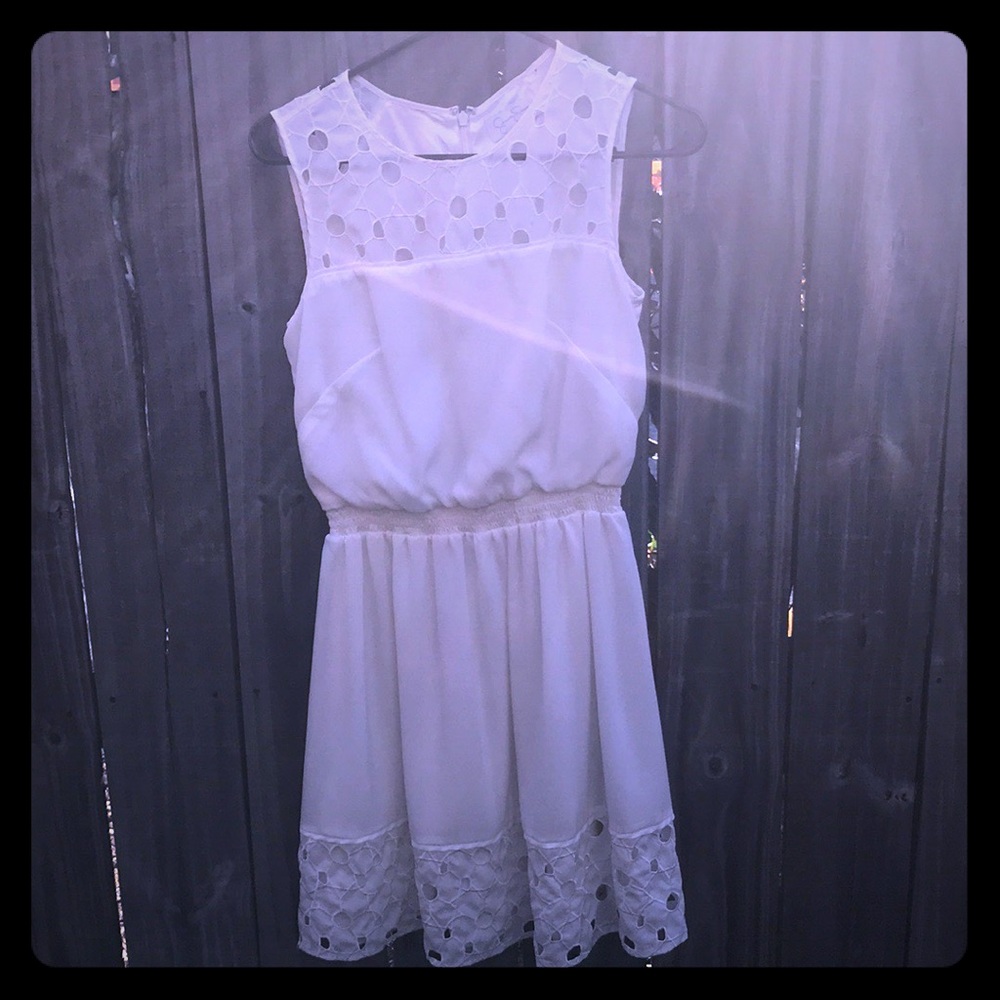  JESSICA SIMPSON WHITE SUNDRESS SZ S